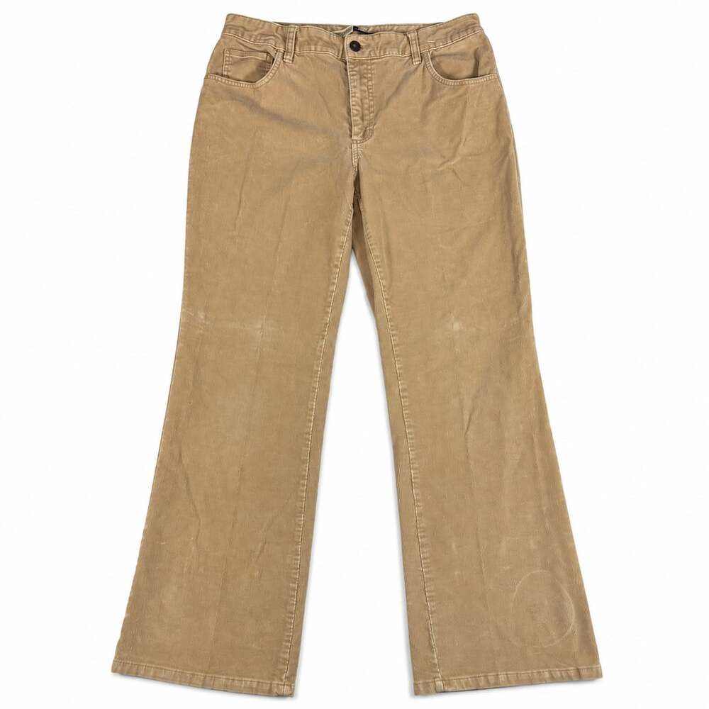 St. John's Bay Stretch Boot Corduroy Pants Size 12 Tan